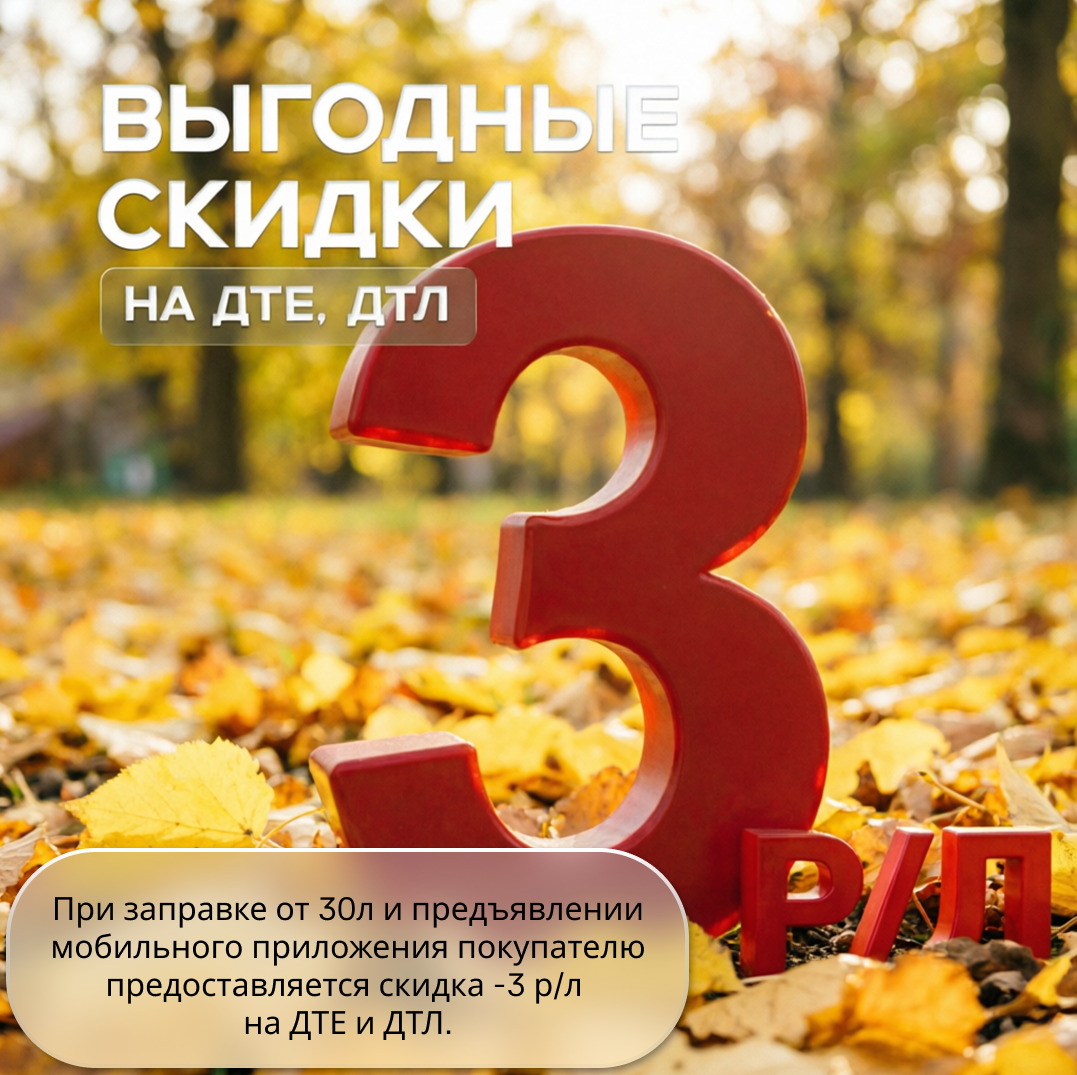 Скидка 3 руб. на ДТЛ и ДТЕ